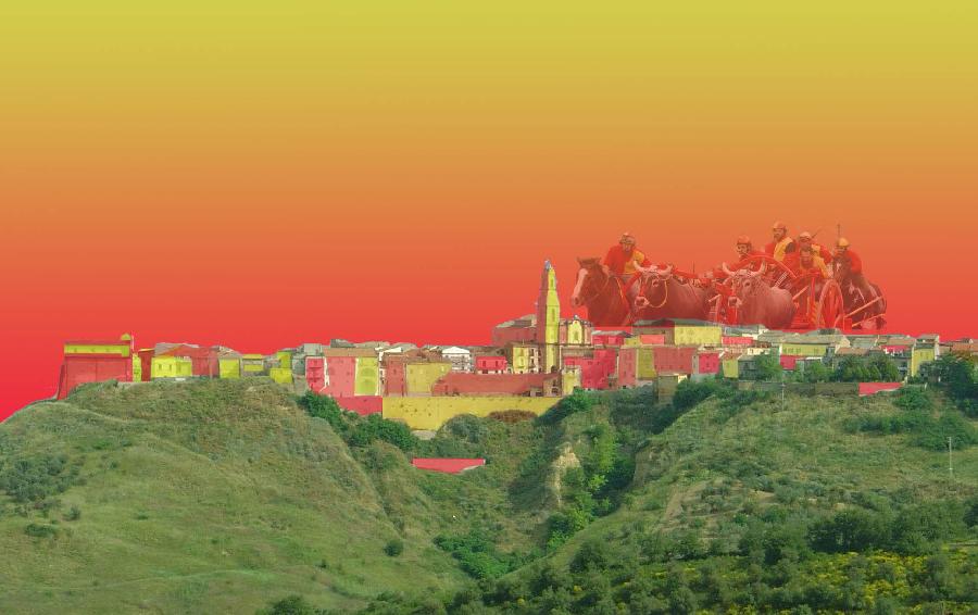 Il cielo � giallo rosso su San Martino in Pensilis
